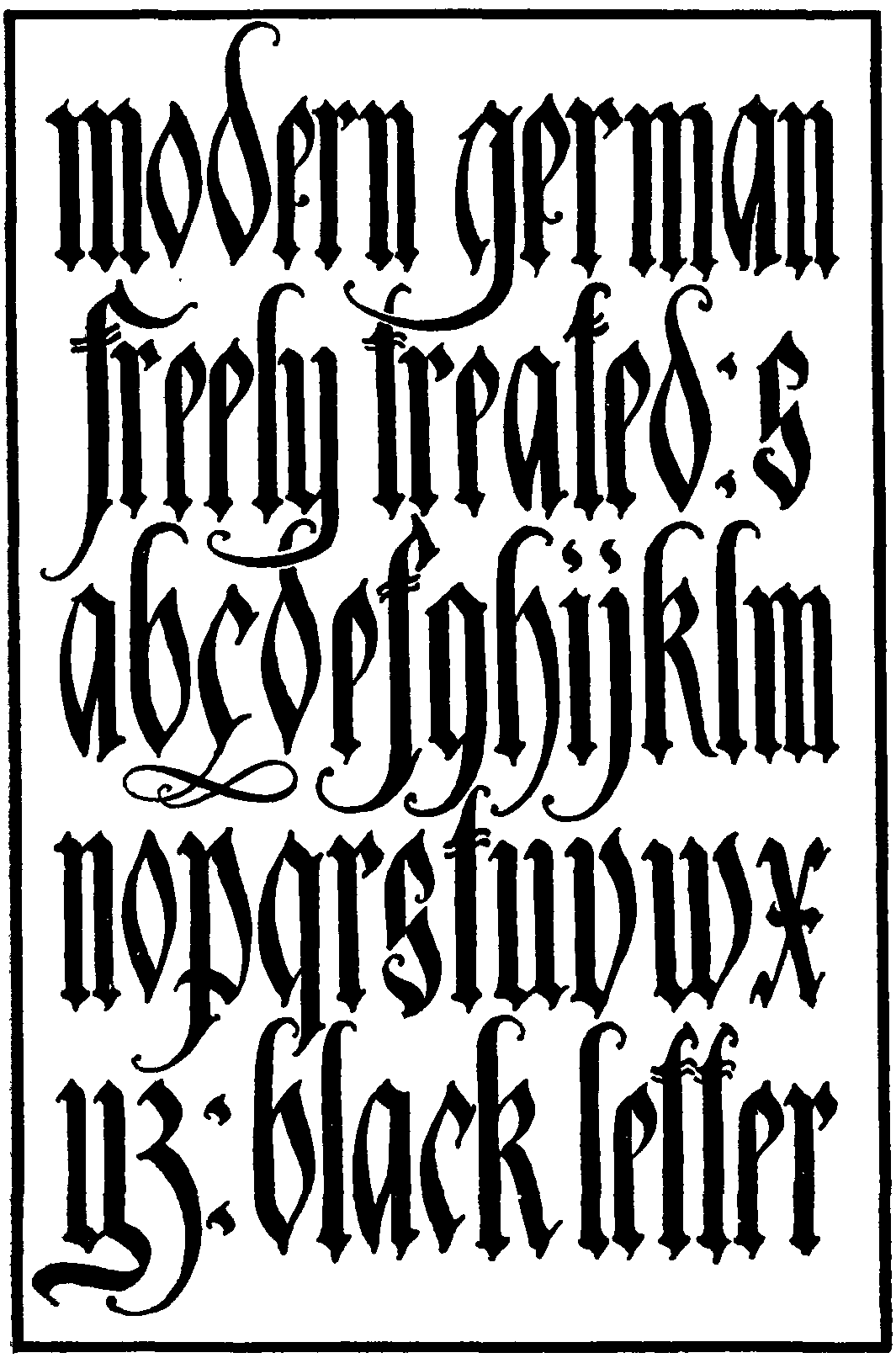 gothic black font